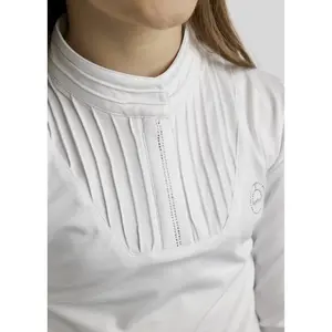Polo equitazione a maniche lunghe da bambina Montar Rosie image-2