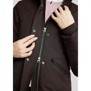 Damen lange Daunenjacke mit Kapuze Montar Dicte image-5