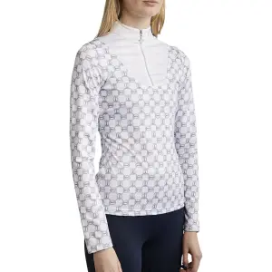 Dames trainingsshirt met lange mouwen voor paardrijden Montar Chain image-0