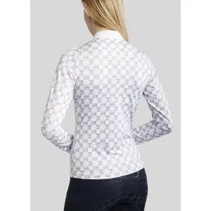 Dames trainingsshirt met lange mouwen voor paardrijden Montar Chain image-1