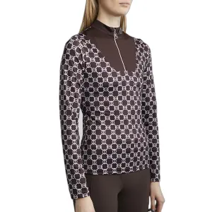 Polo de equitação de treino de mangas longas para mulher Montar Chain image-0