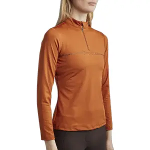 Polo da equitazione da allenamento a maniche lunghe donna Montar Aviana image-0