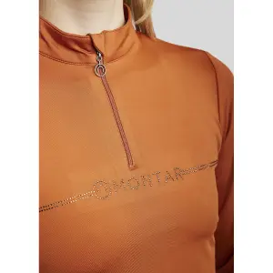 Polo da equitazione da allenamento a maniche lunghe donna Montar Aviana image-2