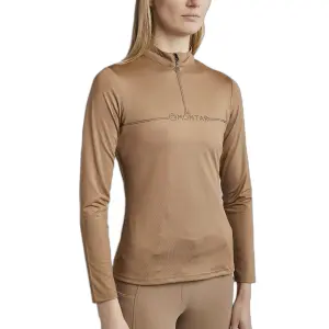Polo da equitazione da allenamento a maniche lunghe donna Montar Aviana image-0