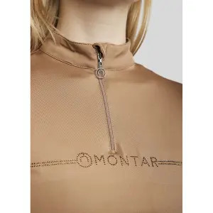 Polo da equitazione da allenamento a maniche lunghe donna Montar Aviana image-3