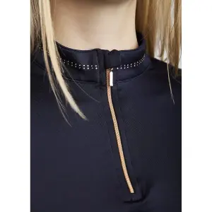 Polo da equitazione da allenamento a maniche lunghe donna Montar Everline image-2