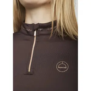 Polo da equitazione da allenamento a maniche lunghe donna Montar Everline image-2
