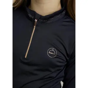 Polo da equitazione per allenamento a maniche lunghe per ragazza Montar Everline image-2