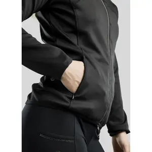 Women's full-zip hooded riding jacket Montar Blair Gun Metal Crystals Logo image-5