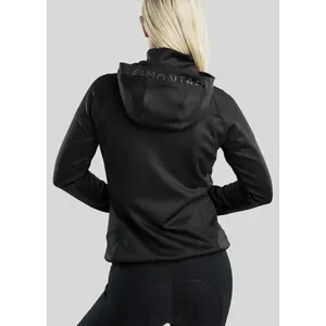Women's full-zip hooded riding jacket Montar Blair Gun Metal Crystals Logo image-1