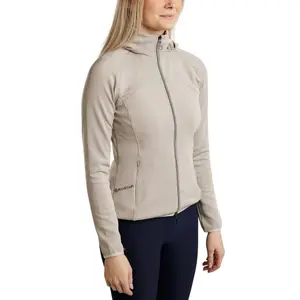 Women's full-zip hooded riding jacket Montar Blair Gun Metal Crystals Logo image-0