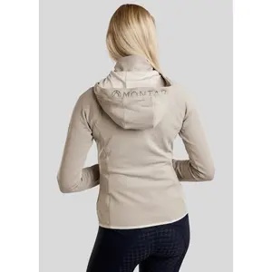 Women's full-zip hooded riding jacket Montar Blair Gun Metal Crystals Logo image-1