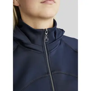 Women's full-zip hooded riding jacket Montar Blair Gun Metal Crystals Logo image-3
