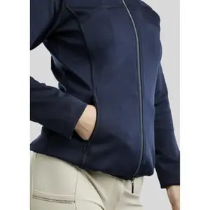 Women's full-zip hooded riding jacket Montar Blair Gun Metal Crystals Logo image-4