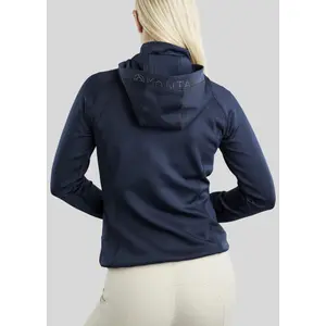 Women's full-zip hooded riding jacket Montar Blair Gun Metal Crystals Logo image-1