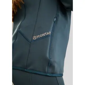 Chaqueta de equitación con cremallera completa para niña Montar MoPaige Rosegold Crystals image-4