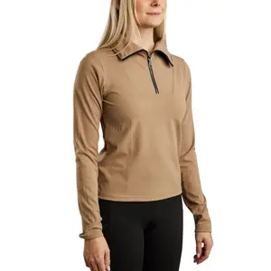 Reitshirt mit langen Ärmeln und 1/4-Reißverschluss für Frauen Montar MoRachel Regained image-0
