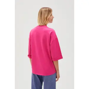 Sudadera de cuello en V para mujer Moodo L-BL-4609 image-1