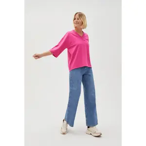 Sudadera de cuello en V para mujer Moodo L-BL-4609 image-2