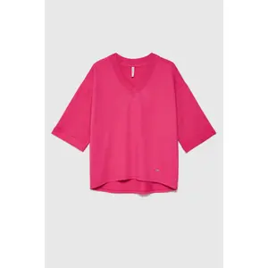 Sudadera de cuello en V para mujer Moodo L-BL-4609 image-3