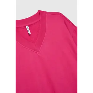 Sudadera de cuello en V para mujer Moodo L-BL-4609 image-4