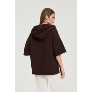 Camisola com capuz para mulher Moodo L-BL-4918 image-3