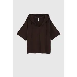 Camisola com capuz para mulher Moodo L-BL-4918 image-0