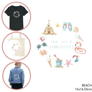 Fabric patch for women Moonrise DIY Beach image-0