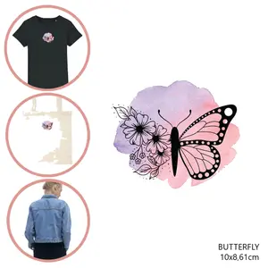 Textilplåster för kvinnor Moonrise DIY Butterfly image-0