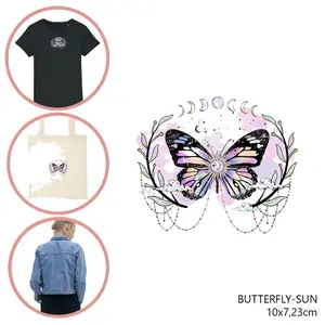 Fabric patch for women Moonrise DIY Butterfly-Sun image-0