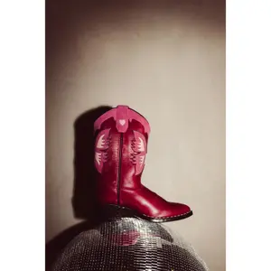 Baby girl cowboy boots Moonrise Cherise image-2