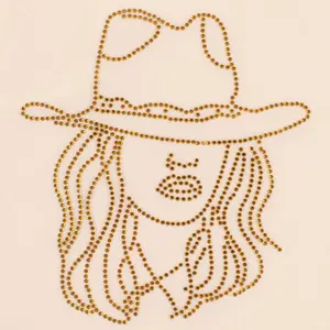 Textile patch Moonrise DIY Glitter Gold Cowgirl image-0