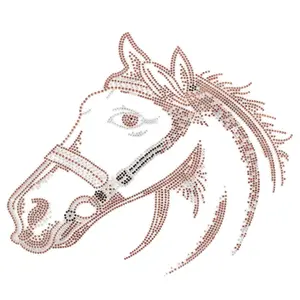 Textile patch Moonrise DIY Glitter Gold Horse image-0