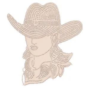 Textile patch Moonrise DIY Glitter Silver Cowgirl image-0