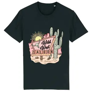 T-shirt western feminino Moonrise Wild West Saloon image-0