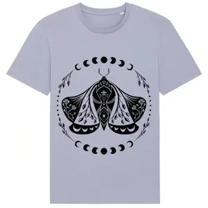 Women's western T-shirt Moonrise Moonphase Moth image-0