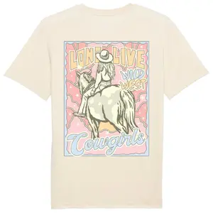 Women's western T-shirt Moonrise Cowgirl image-0
