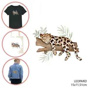 Fabric patch for women Moonrise DIY Leopard image-0