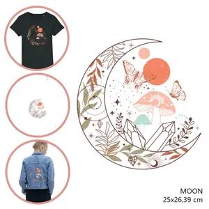 Fabric patch for women Moonrise DIY Moon image-0