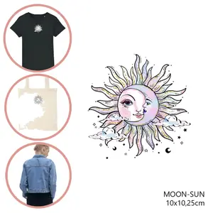 Fabric patch for women Moonrise DIY Moon-Sun image-0
