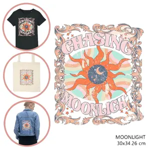 Fabric patch for women Moonrise DIY Moonlight image-0
