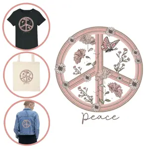 Fabric patch for women Moonrise DIY Peace image-0