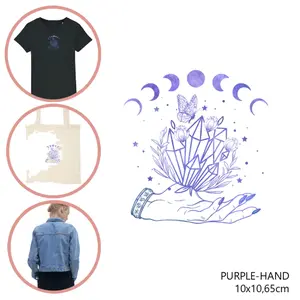 Fabric patch for women Moonrise DIY Hand image-0