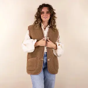Women's sleeveless button fleece Moonrise image-0