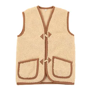 Women’s buttoned sleeveless fleece Moonrise image-0