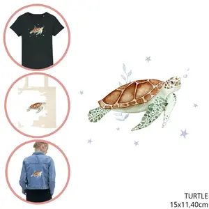 Fabric patch for women Moonrise DIY Turtle image-0