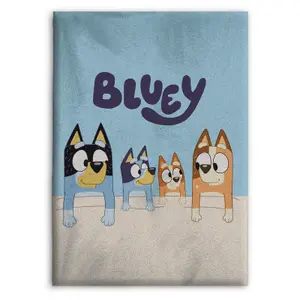 Children's fleece blanket Moose Bluey image-0