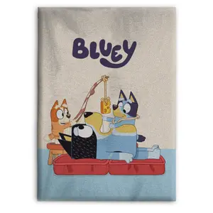 Children's fleece blanket Moose Bluey image-0