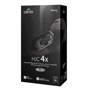 Intercom moto bluetooth Cardo 4X para capacete HJC Moraco image-2