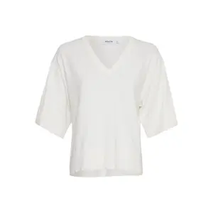 Bluzka z dekoltem V 2/4 dla kobiet Moss Copenhagen Eslina Rachelle image-0
